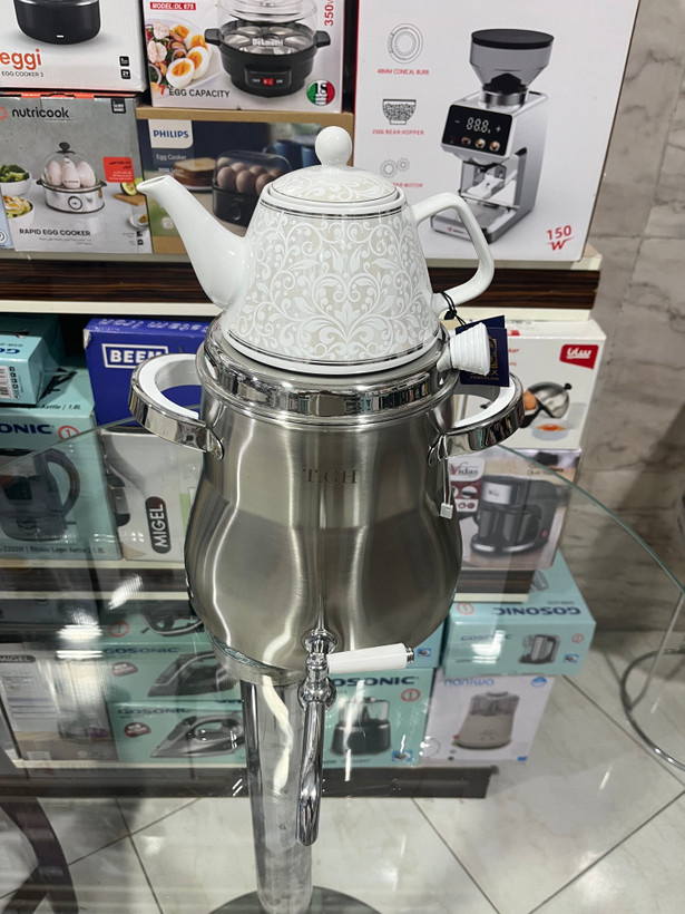 کتری قوری شیردار قیطاسی ۵لیتری